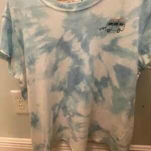 We The Free brand Sky Blue and White Tie-Dye Tee